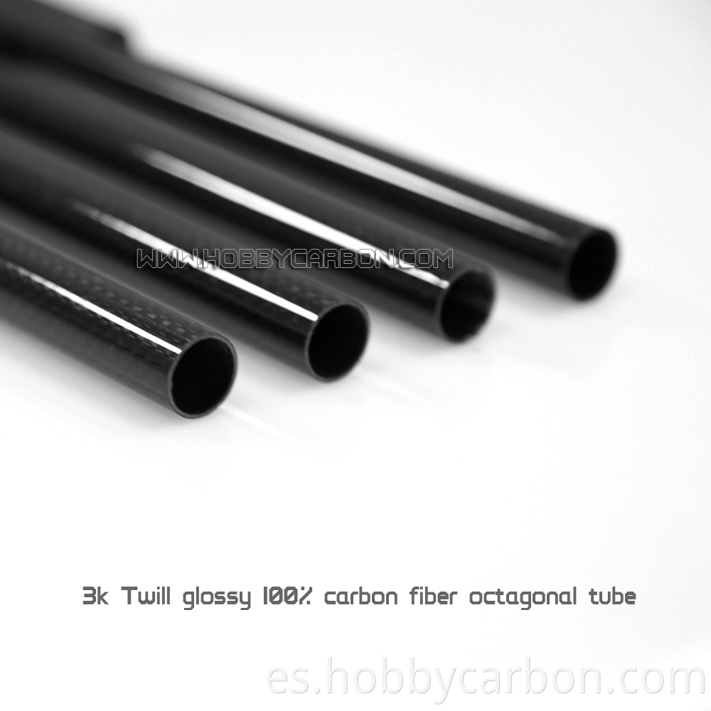 Gloss twill carbon fiber tubes